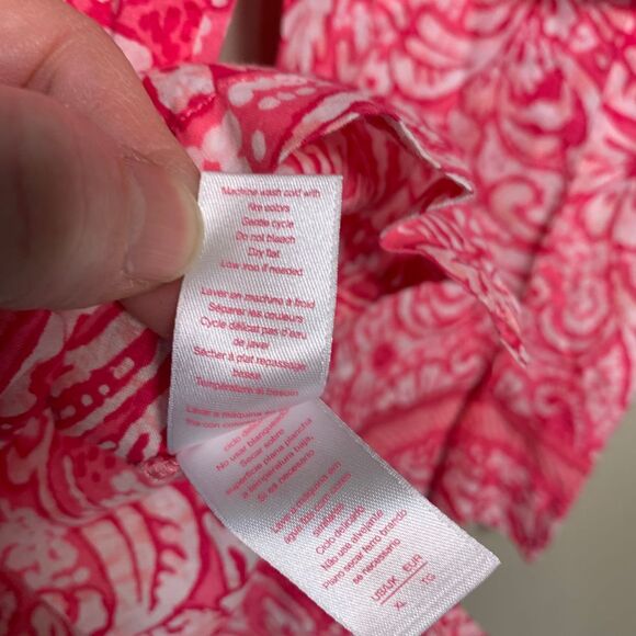 Oscar de la Renta Pink Label Pink Button Down Pajama Top Size XL - Picture 12 of 12